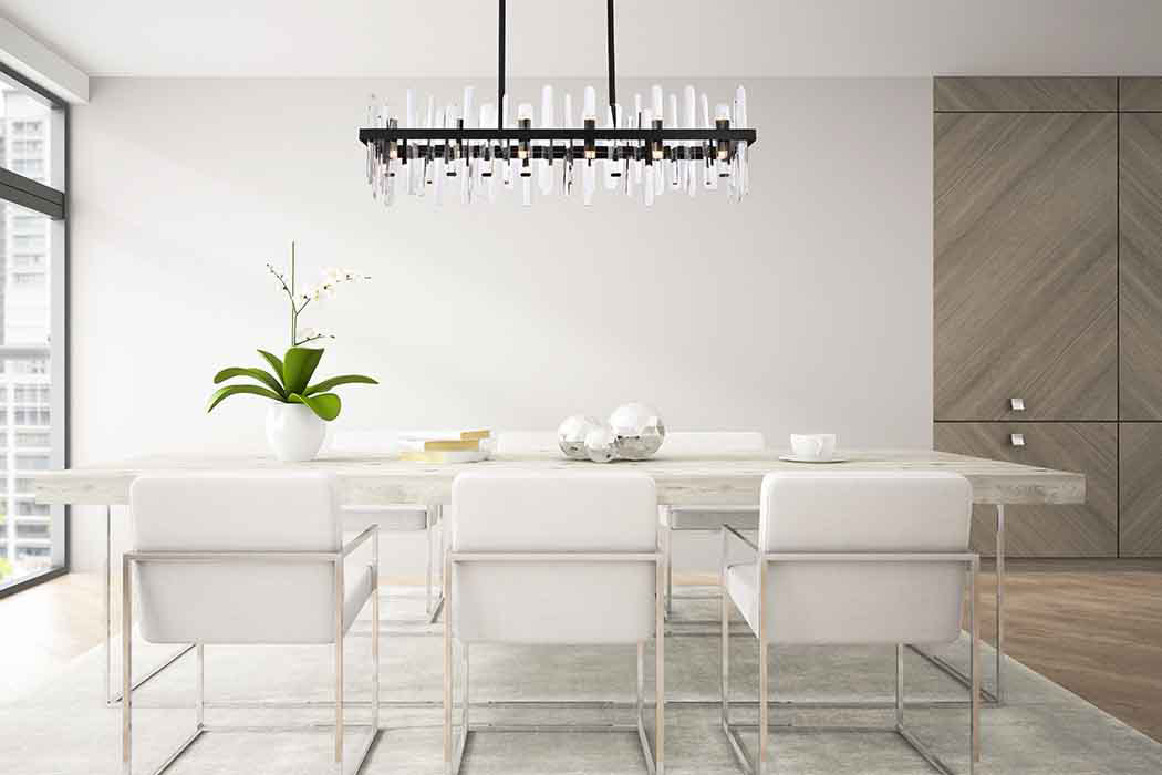 Elegant Chandelier - Black, L 42" (2200G42BK)