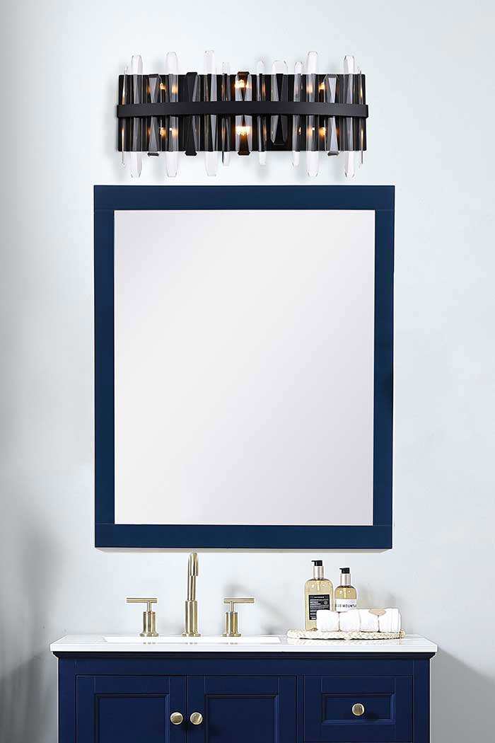 Elegant Wall Sconce - Black, L 24" (2200W24BK)