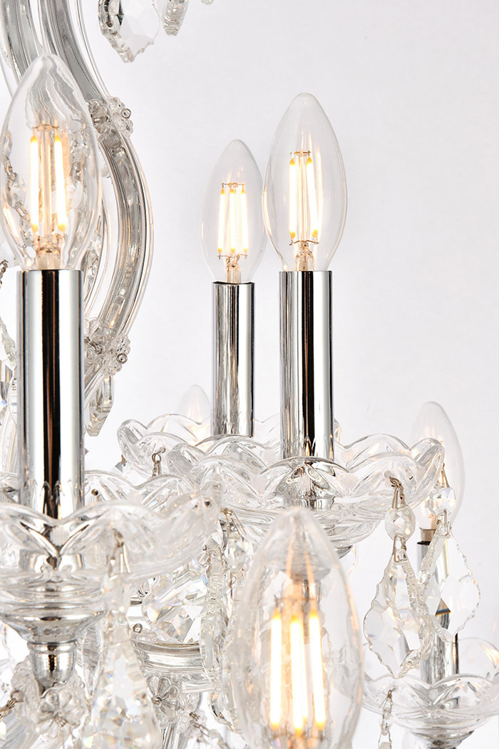 Elegant Maria Theresa 41 Light Chandelier - Chrome, L 44" (2800G44C-RC)