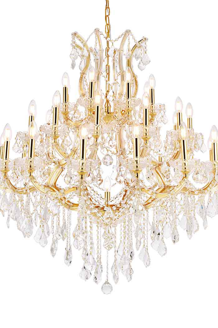 Elegant Maria Theresa 41 Light Chandelier - Gold, L 44" (2800G44G-RC)