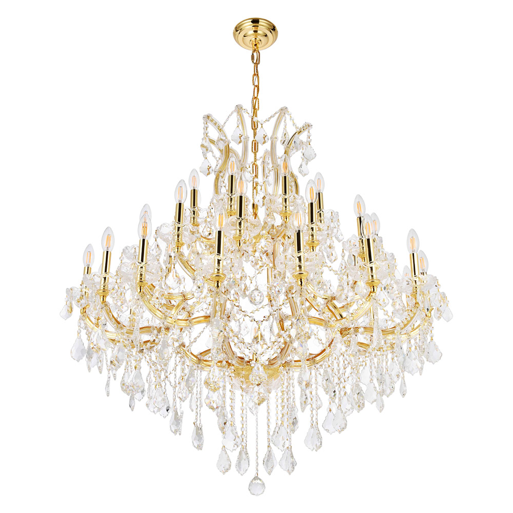 Elegant Maria Theresa 41 Light Chandelier - Gold, L 44" (2800G44G-RC)