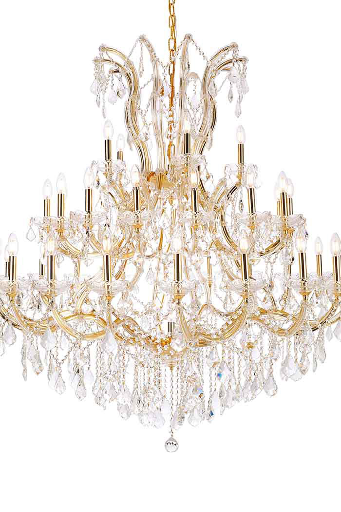 Elegant Maria Theresa 41 Light Chandelier - Gold, L 52" (2800G52G-RC)