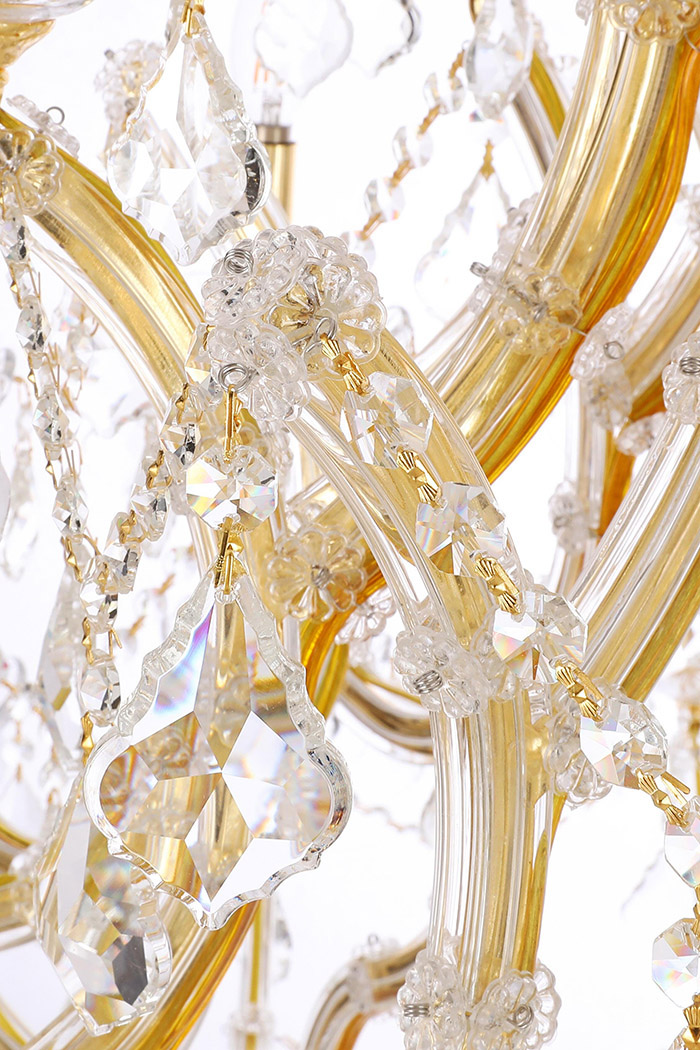 Elegant Maria Theresa 41 Light Chandelier - Gold, L 52" (2800G52G-RC)