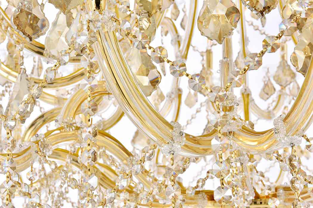 Elegant Maria Theresa 41 Light Chandelier - Gold/Golden Teak, L 54" (2800G54G-GT-RC)