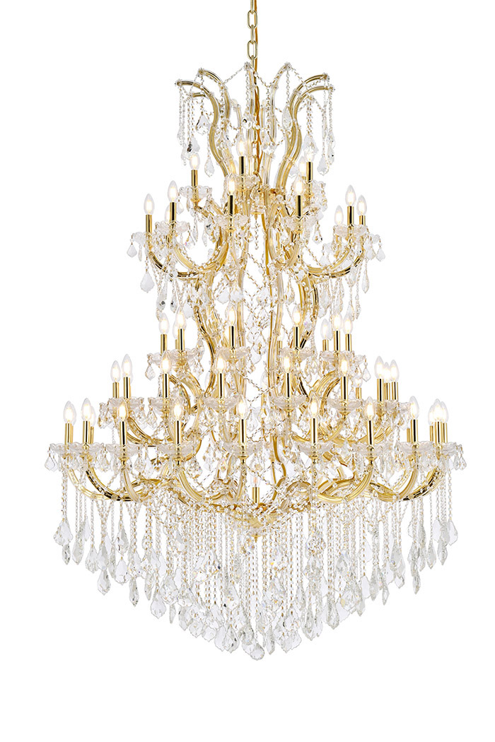 Elegant Maria Theresa 41 Light Chandelier - Gold, L 54" (2800G54G-RC)