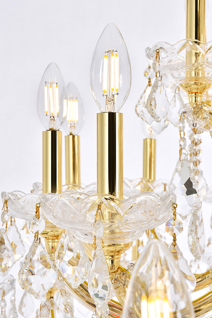 Elegant Maria Theresa 41 Light Chandelier - Gold, L 54" (2800G54G-RC)