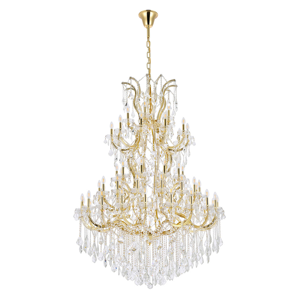 Elegant Maria Theresa 41 Light Chandelier - Gold, L 54" (2800G54G-RC)