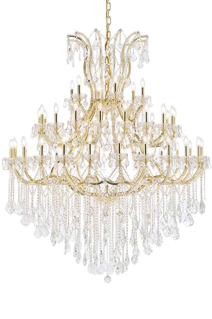 Elegant Maria Theresa 41 Light Chandelier - Gold, L 60" (2800G60G-RC)