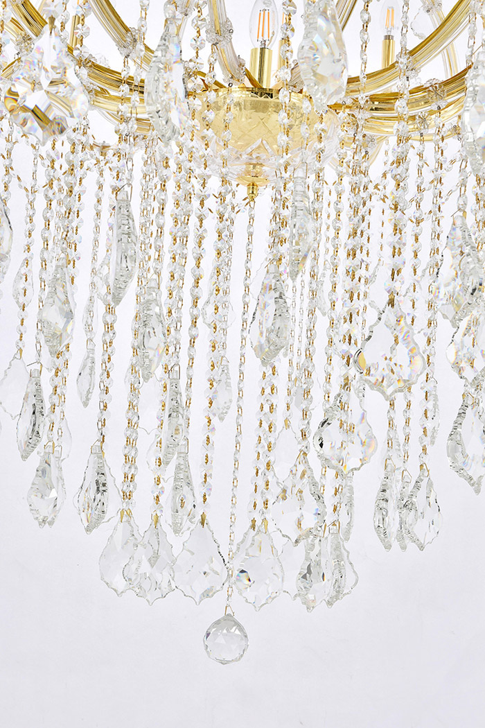 Elegant Maria Theresa 41 Light Chandelier - Gold, L 60" (2800G60G-RC)