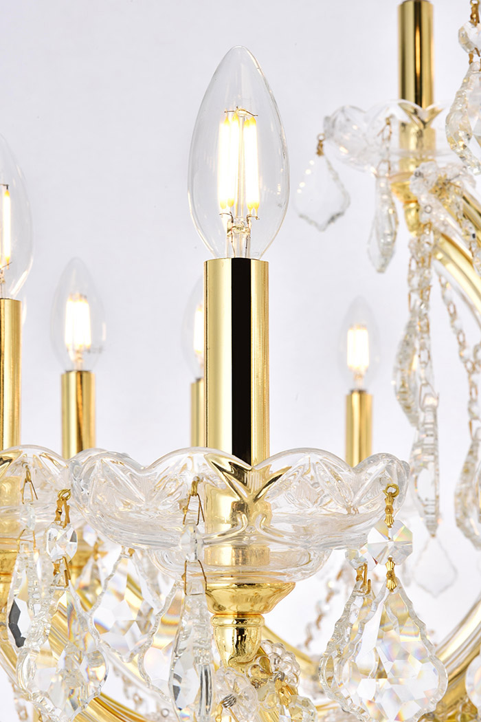 Elegant Maria Theresa 41 Light Chandelier - Gold, L 60" (2800G60G-RC)