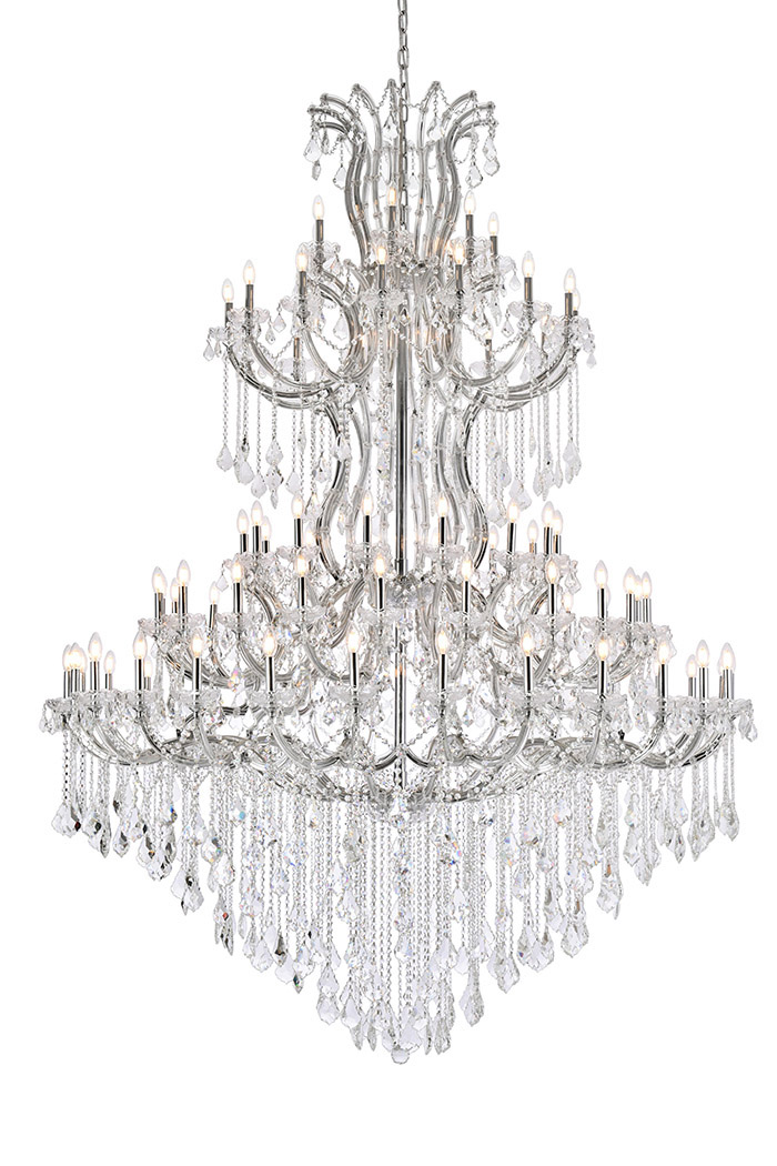 Elegant Maria Theresa 41 Light Chandelier - Chrome, L 72" (2800G96C-RC)