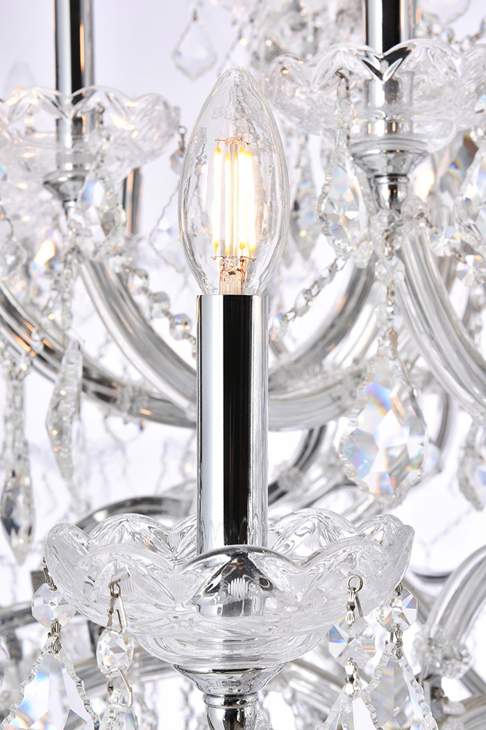 Elegant Maria Theresa 41 Light Chandelier - Chrome, L 72" (2800G96C-RC)
