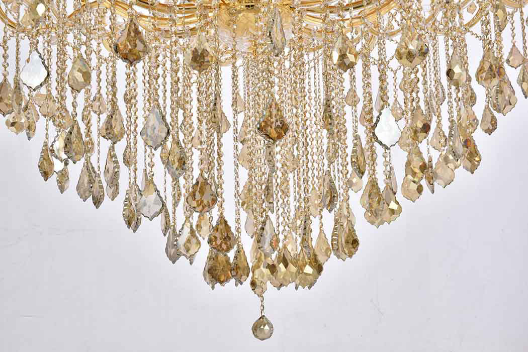 Elegant Maria Theresa 41 Light Chandelier - Gold/Golden Teak, L 72" (2800G96G-GT-RC)