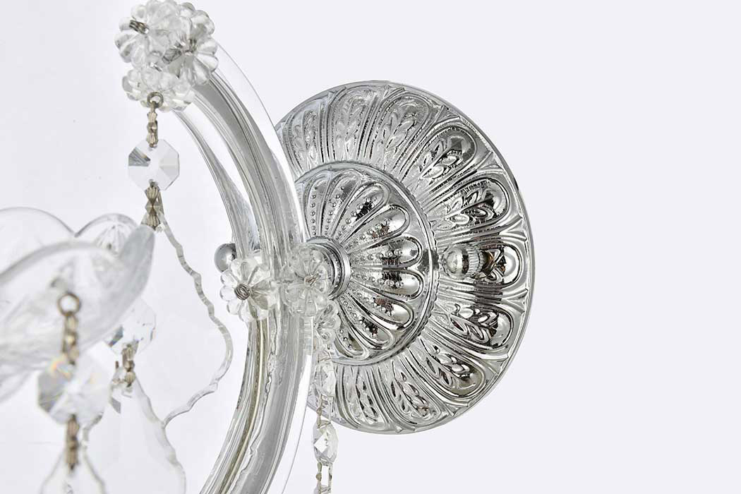 Elegant Maria Theresa 2 Light Wall Sconce - Chrome, L 12" (2800W1C-RC)