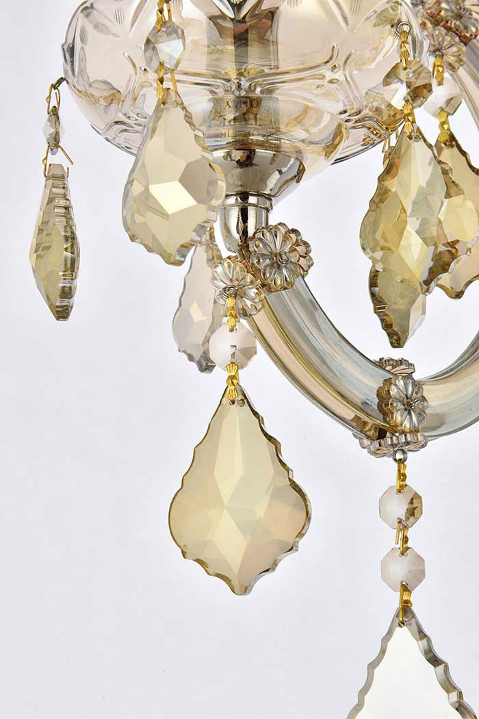 Elegant Maria Theresa 2 Light Wall Sconce - Golden Teak, L 12" (2800W1GT-GT-RC)