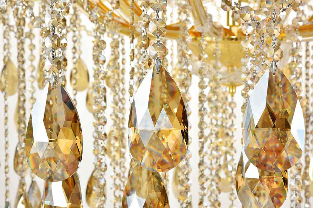 Elegant Chandelier - Gold/Golden Teak (2803G120G-GT-RC)