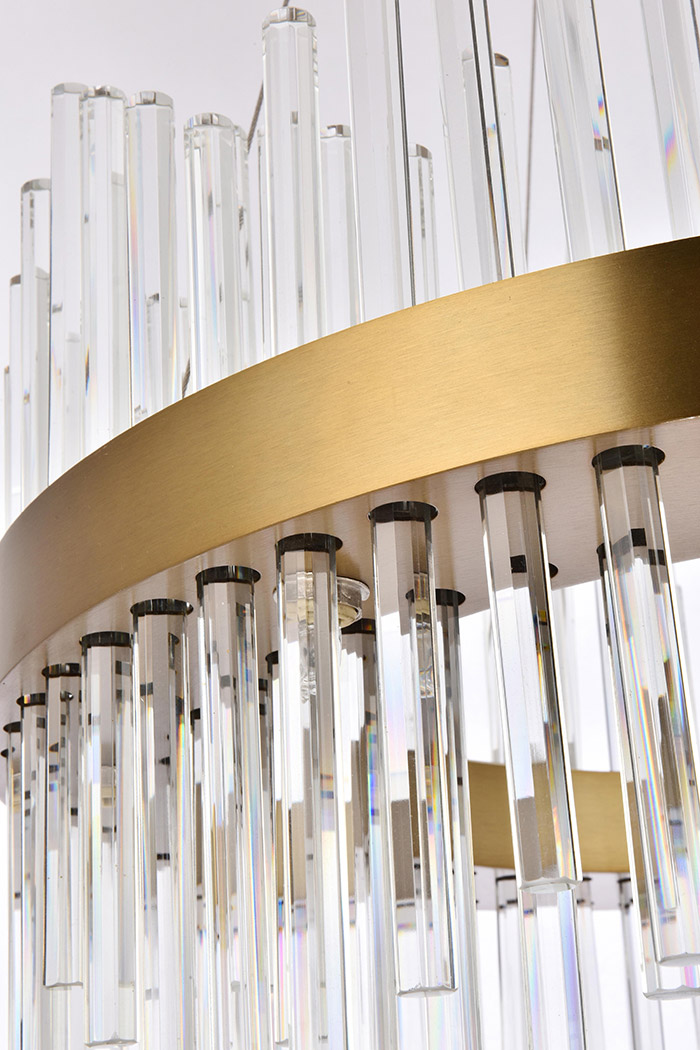 Elegant Chandelier - Gold, L 25" (3000D25G)