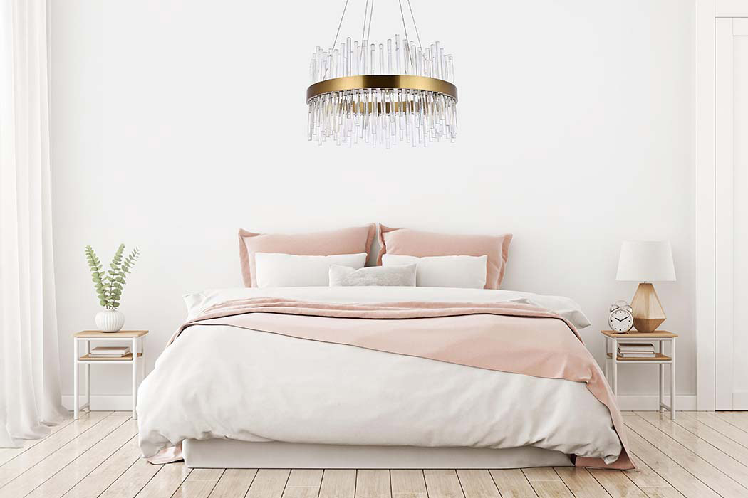 Elegant Chandelier - Gold, L 25" (3000D25G)