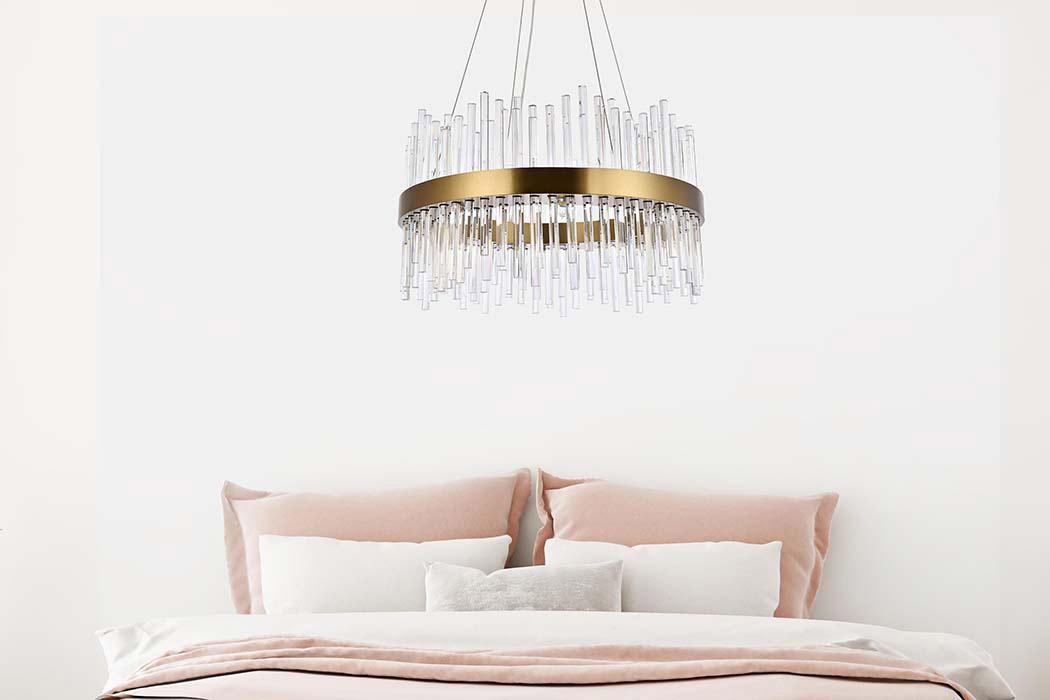 Elegant Chandelier - Gold, L 25" (3000D25G)