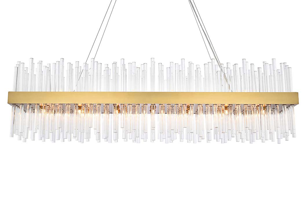 Elegant Chandelier - Satin Gold, L 48" (3000G48SG)
