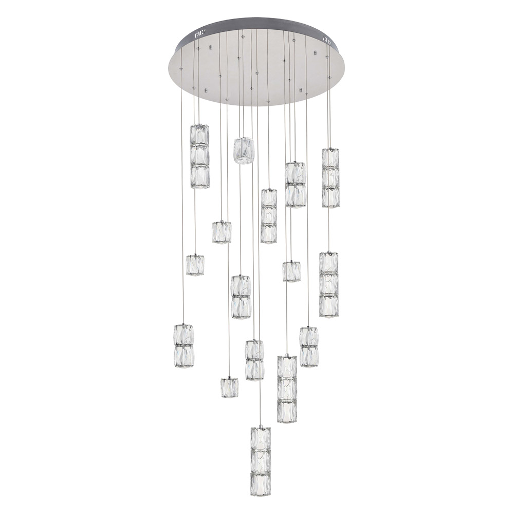 Elegant Pendant - Chrome, L 28" (3500D28C)