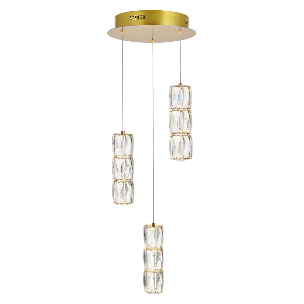 Elegant Pendant - Gold, L 12" (3500D3RG)