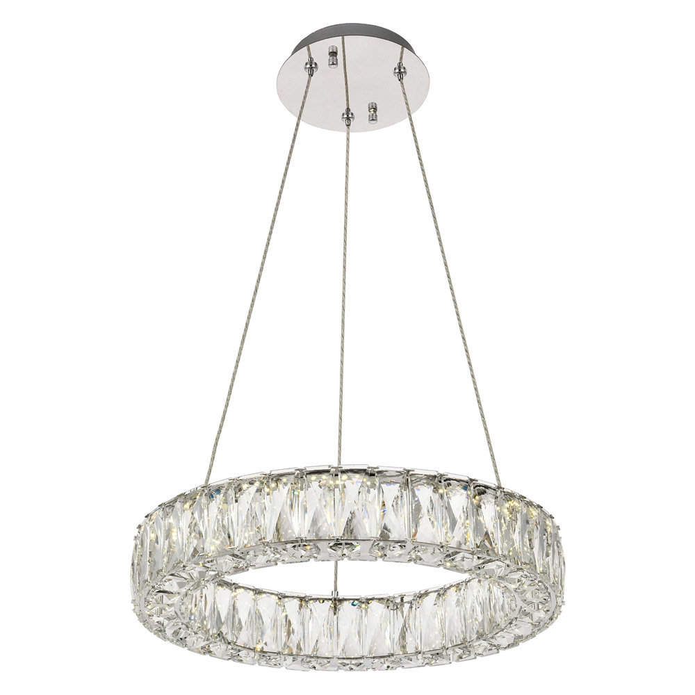Elegant Monroe Led Chandelier - Chrome, L 17" (3503D17C)