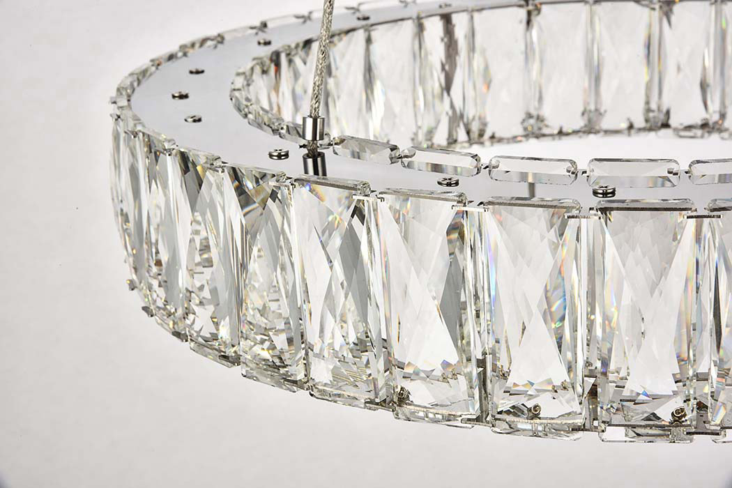 Elegant Monroe Led Chandelier - Chrome, L 17" (3503D17C)
