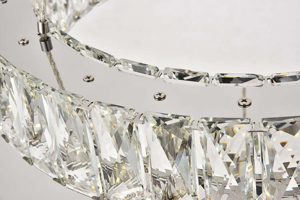 Elegant Monroe Led Chandelier - Chrome, L 17" (3503D17C)