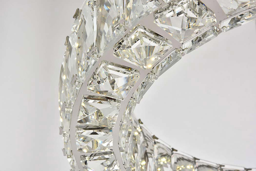 Elegant Monroe Led Chandelier - Chrome, L 17" (3503D17C)