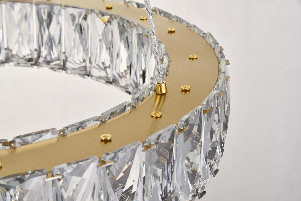 Elegant Monroe Led Chandelier - Gold, L 17" (3503D17G)