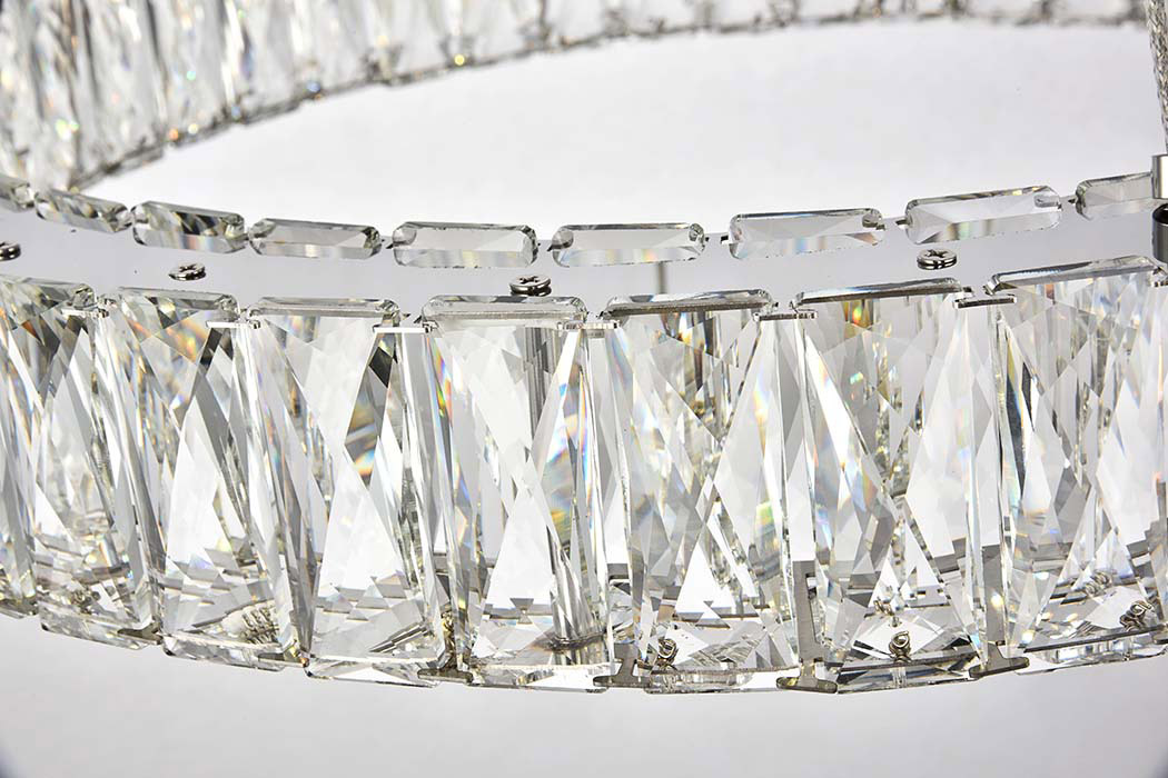 Elegant Monroe Led Chandelier - Chrome, L 23" (3503D23C)
