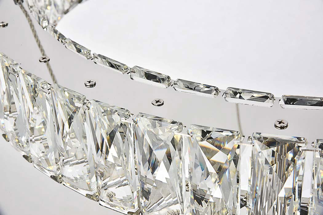 Elegant Monroe Led Chandelier - Chrome, L 23" (3503D23C)