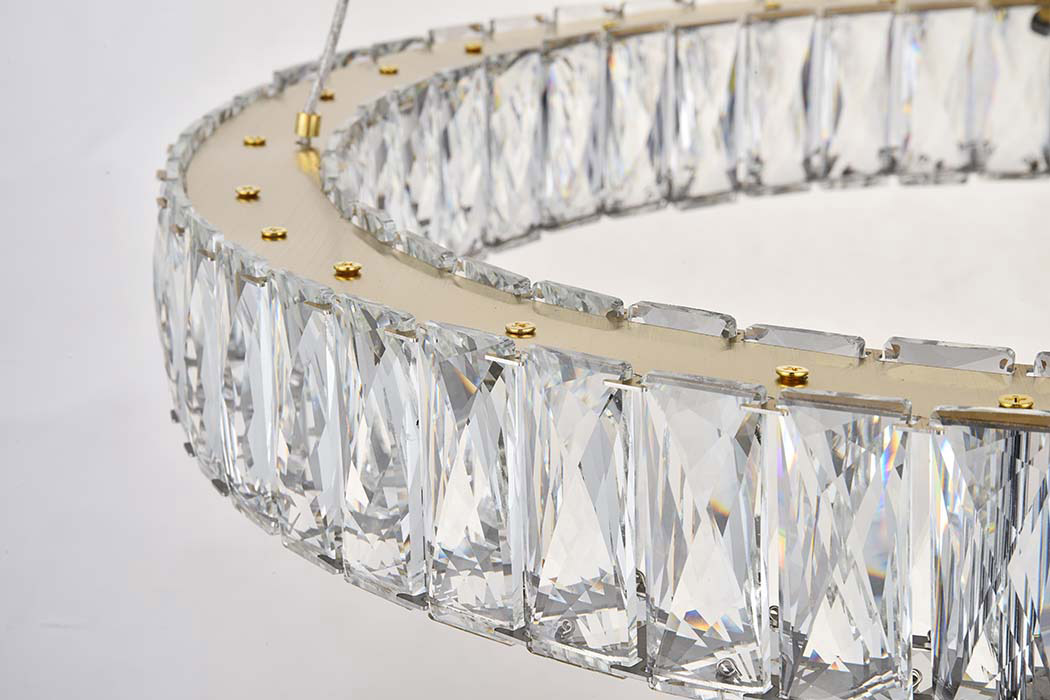 Elegant Monroe Led Chandelier - Gold, L 23" (3503D23G)