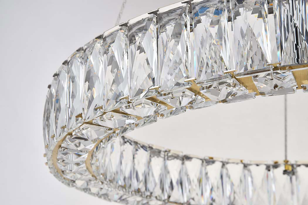 Elegant Monroe Led Chandelier - Gold, L 23" (3503D23G)