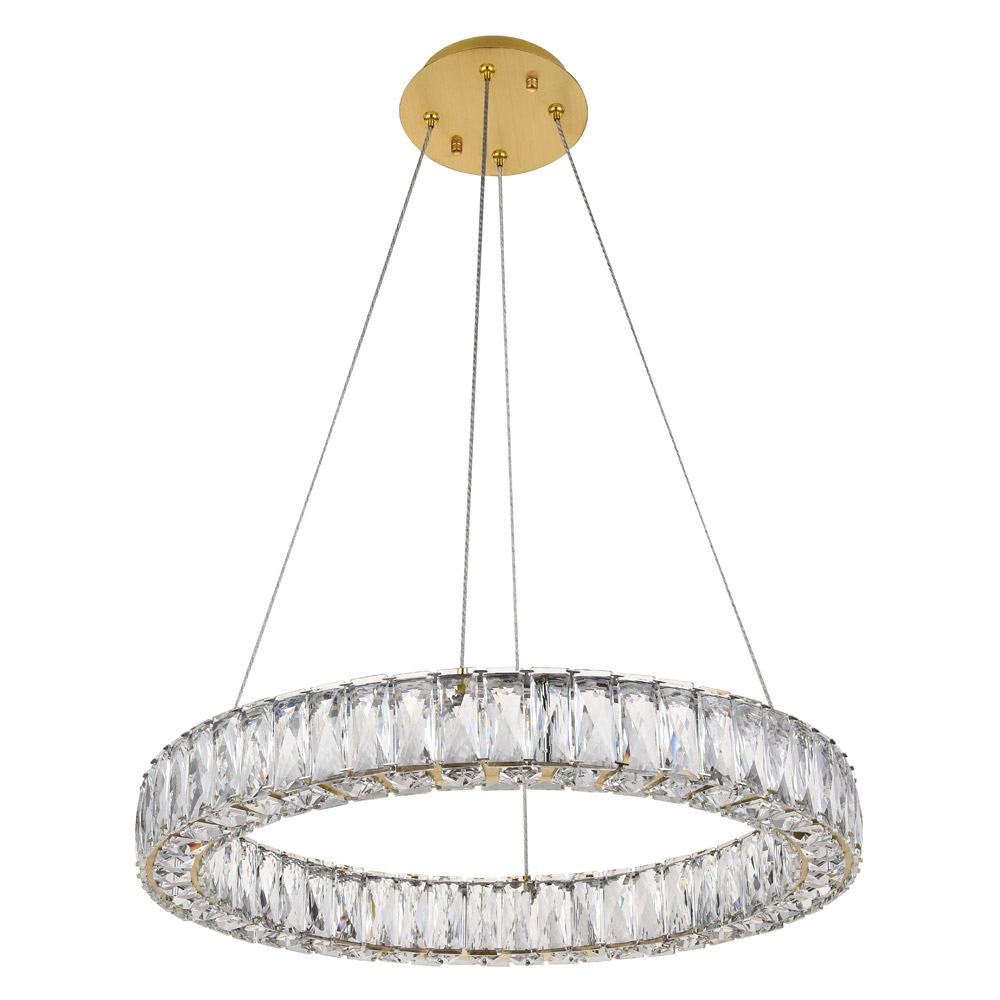 Elegant Monroe Led Chandelier - Gold, L 23" (3503D23G)