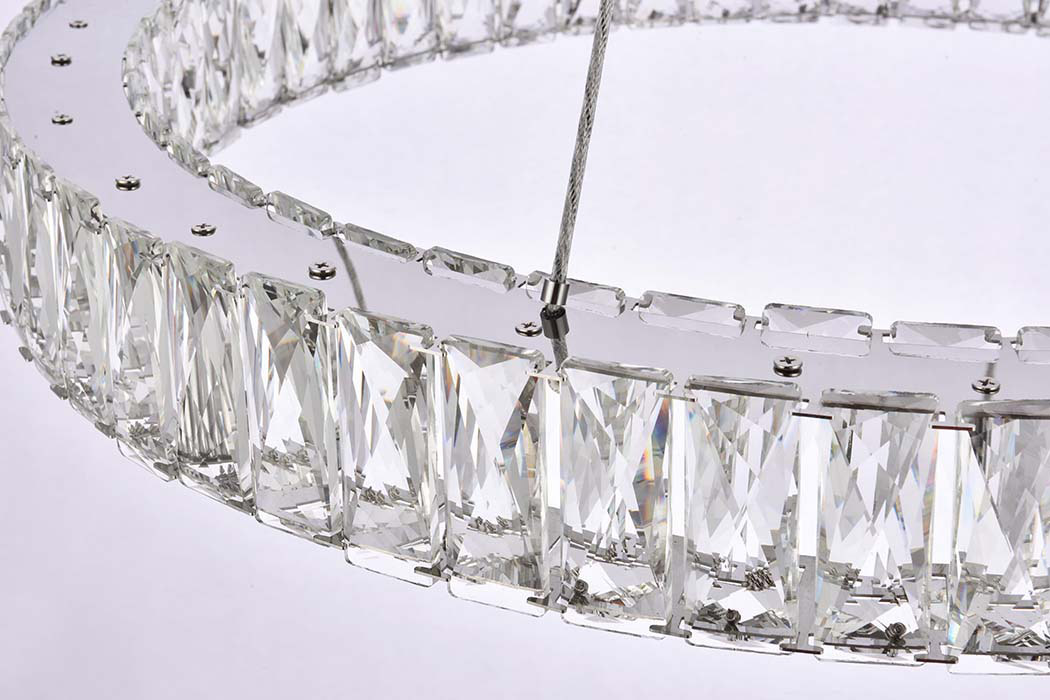 Elegant Monroe Led Chandelier - Chrome, L 26" (3503D26C)