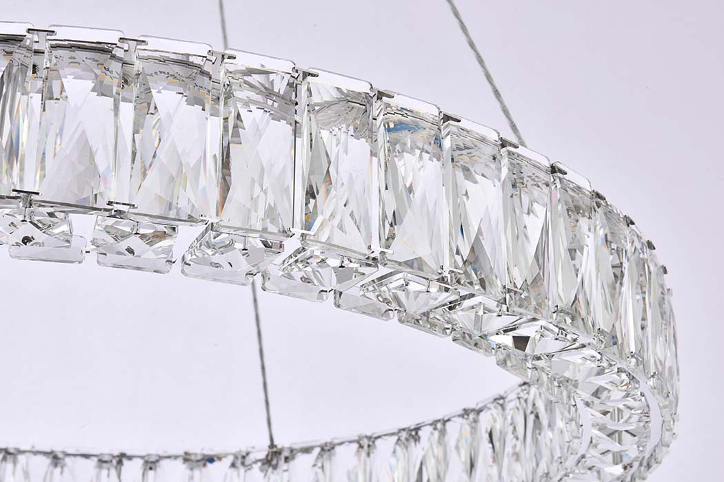 Elegant Monroe Led Chandelier - Chrome, L 26" (3503D26C)