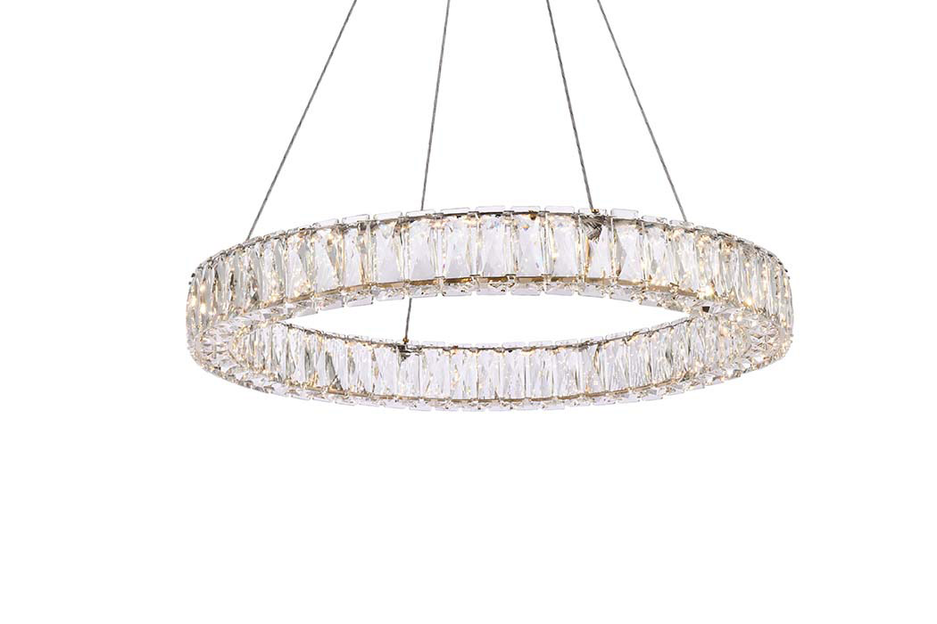 Elegant Monroe Led Chandelier - Gold, L 26" (3503D26G)