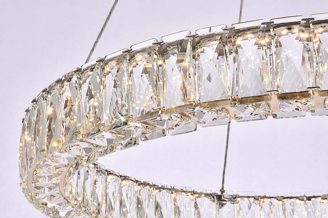 Elegant Monroe Led Chandelier - Gold, L 26" (3503D26G)