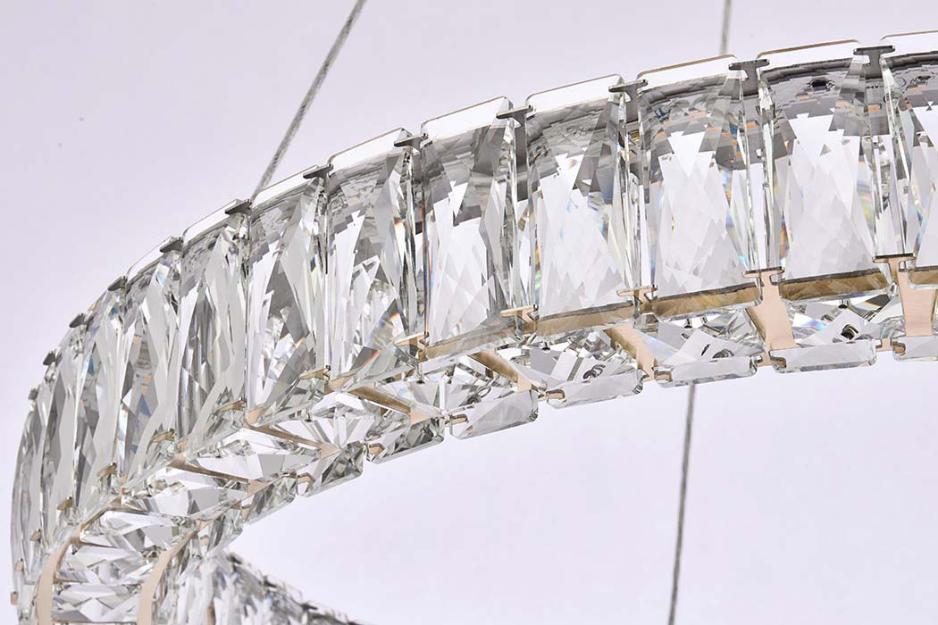 Elegant Monroe Led Chandelier - Gold, L 26" (3503D26G)