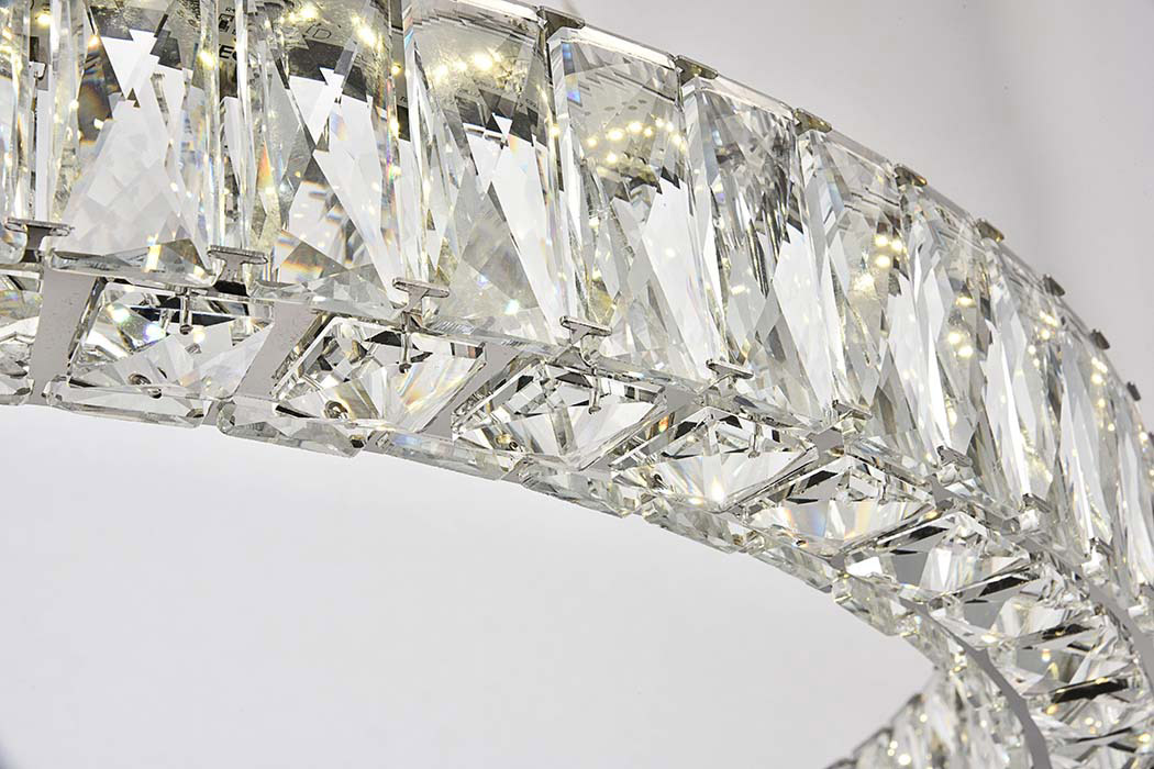 Elegant Monroe Led Chandelier - Chrome, L 31" (3503D31C)