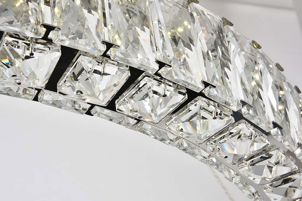 Elegant Monroe Led Chandelier - Chrome, L 31" (3503D31C)