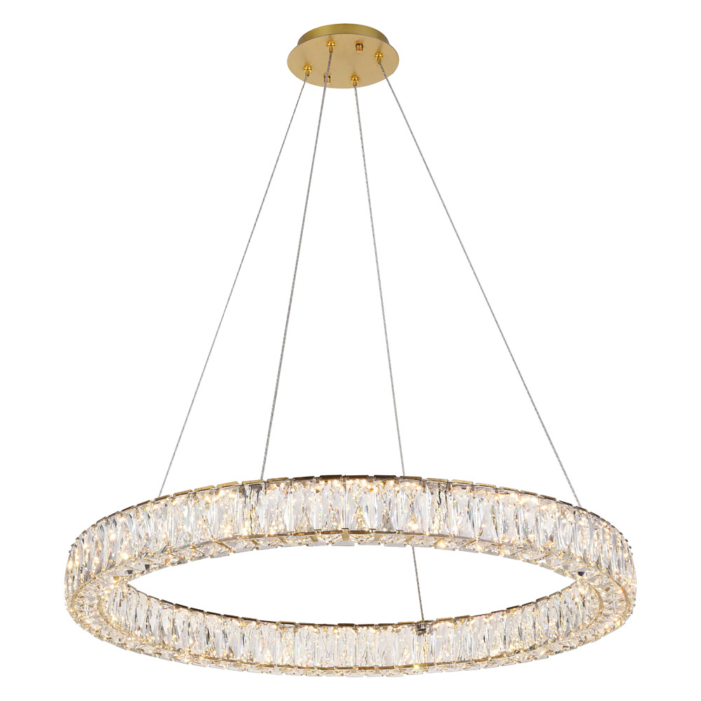 Elegant Monroe Led Chandelier - Gold, L 31" (3503D31G)