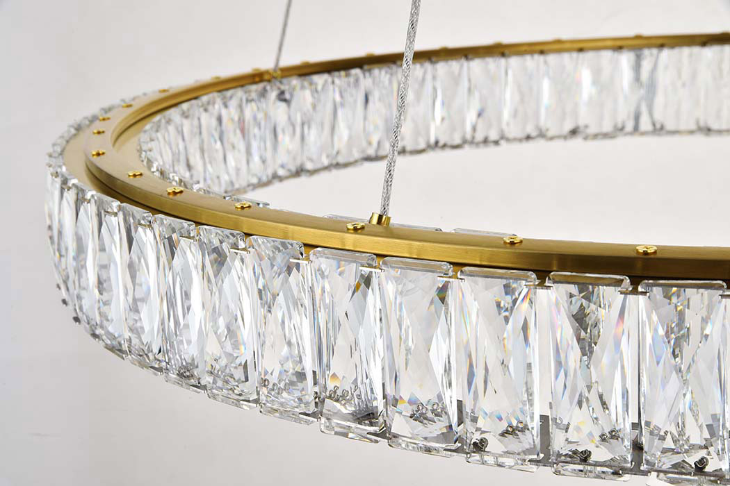 Elegant Monroe Led Chandelier - Gold, L 31" (3503D31G)