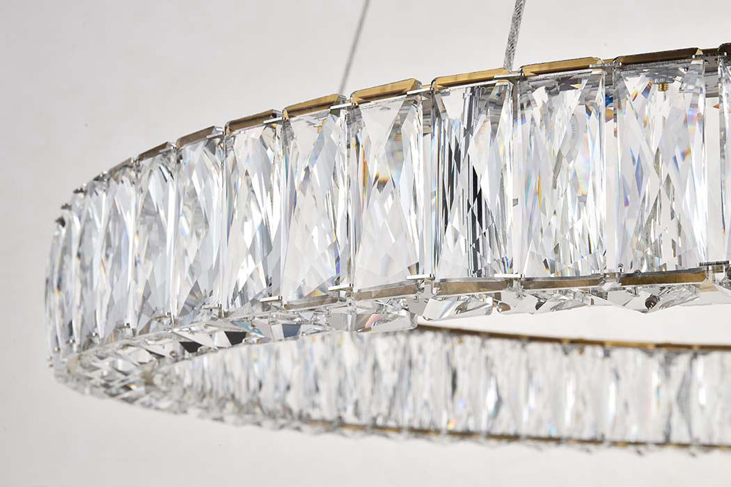 Elegant Monroe Led Chandelier - Gold, L 31" (3503D31G)