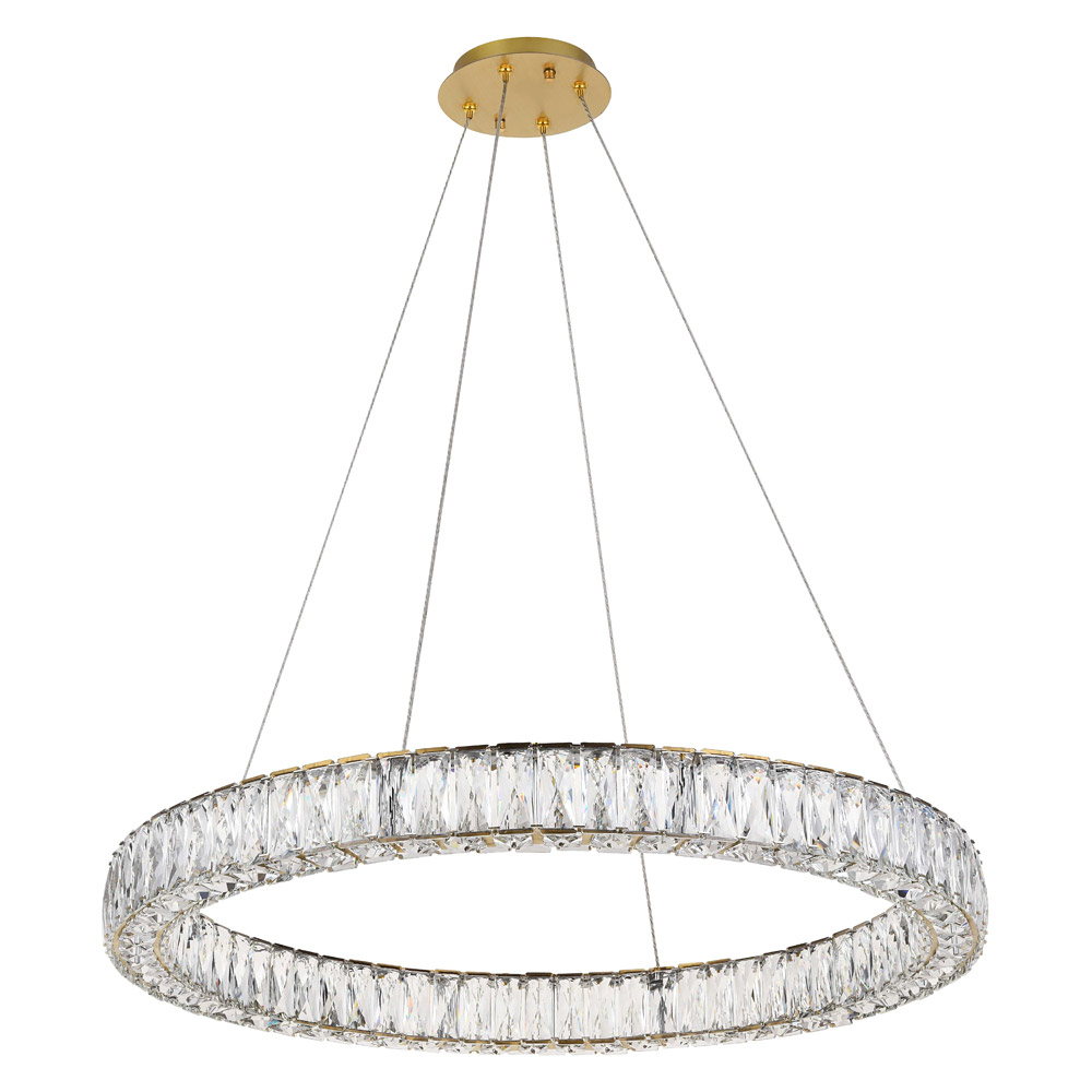 Elegant Monroe Led Chandelier - Gold, L 31" (3503D31G)