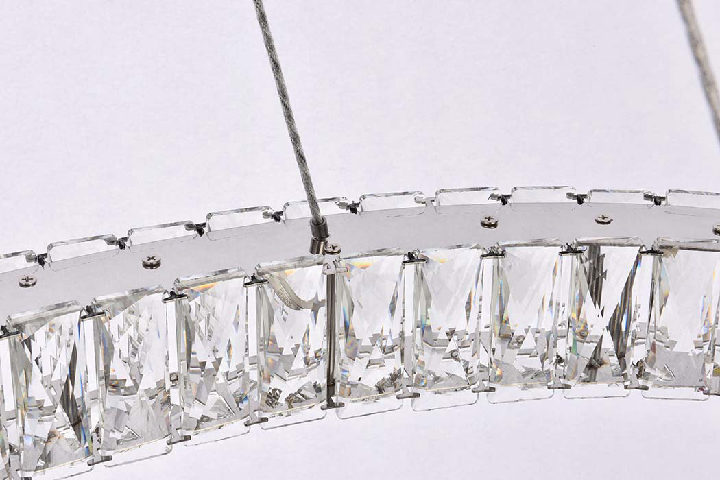 Elegant Monroe Led Chandelier - Chrome, L 36" (3503D36C)