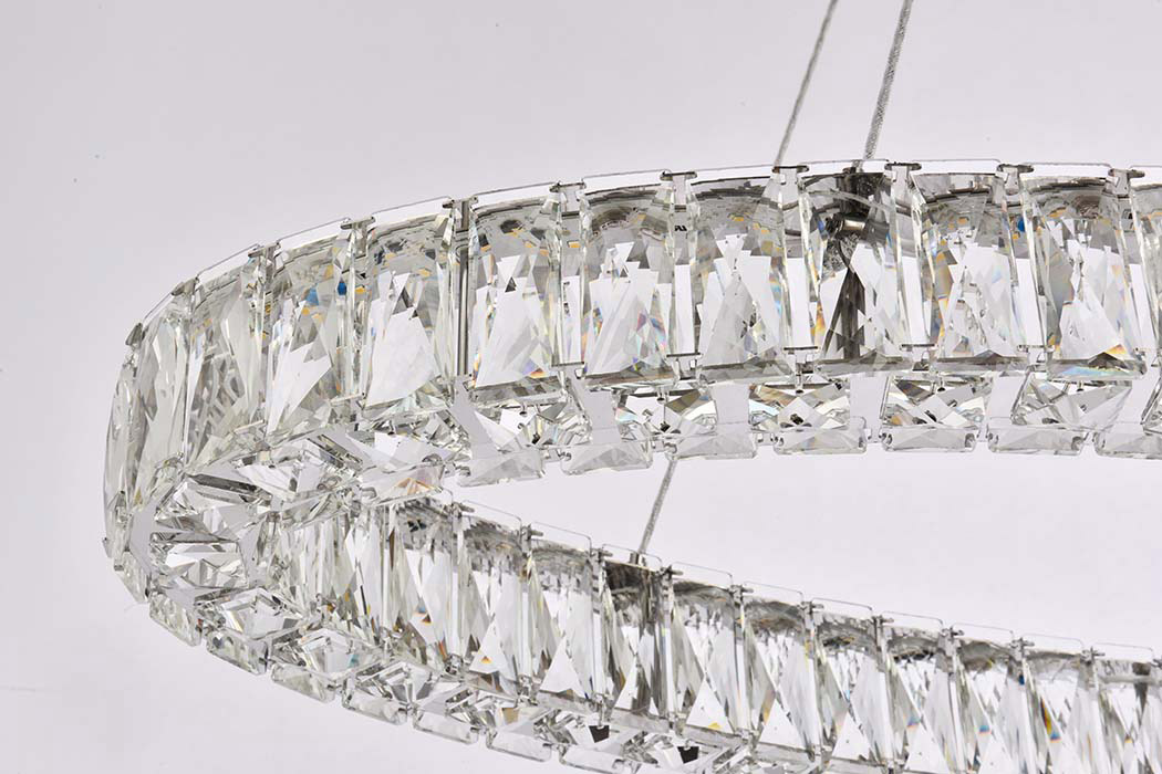 Elegant Monroe Led Chandelier - Chrome, L 36" (3503D36C)