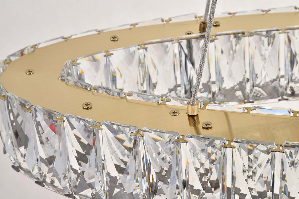 Elegant Monroe Led Chandelier - Gold, L 41" (3503D40G)